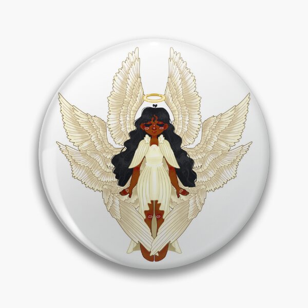 Artikelvorschau, Dark Angel With Long Wavy Black Hair entworfen und verkauft von Rychipuff.