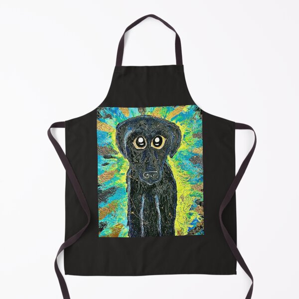 Item preview, Duke Black Dog on Neon Background designed and sold by PGKINART.
