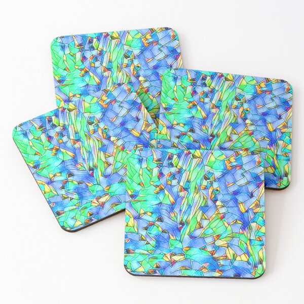 Item preview, Blue Waterfall in Stained Glass designed and sold by RiverDeeDesigns.