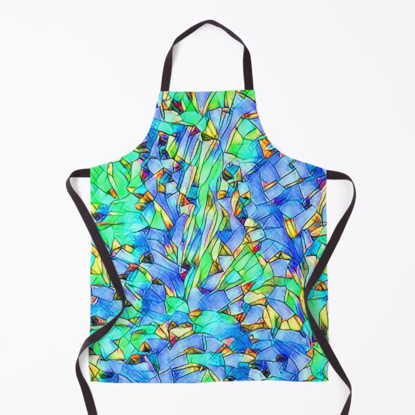 Artikelvorschau, Blauer Wasserfall in Buntglas entworfen und verkauft von RiverDeeDesigns.