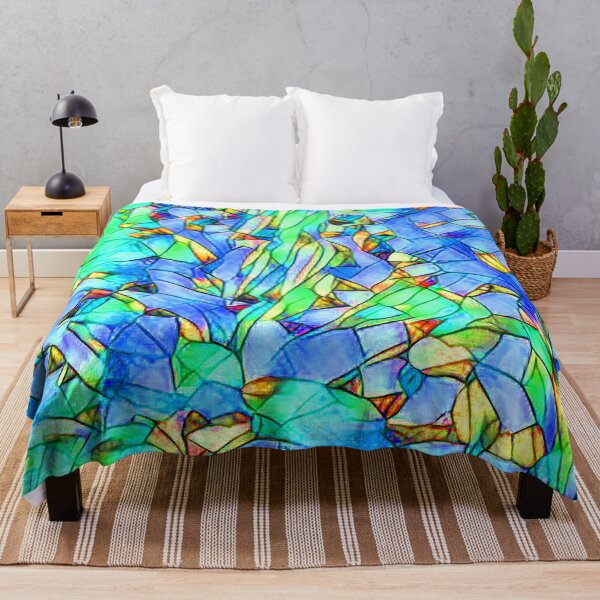 Item preview, Blue Waterfall in Stained Glass designed and sold by RiverDeeDesigns.