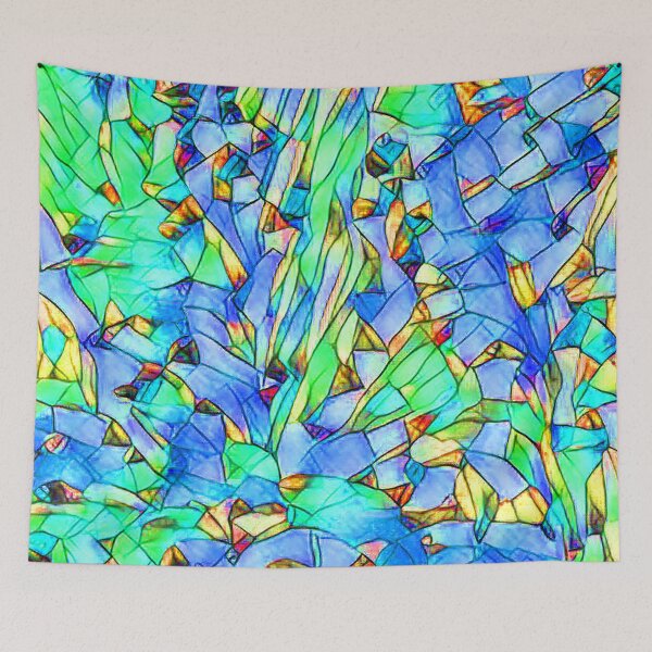 Item preview, Blue Waterfall in Stained Glass designed and sold by RiverDeeDesigns.