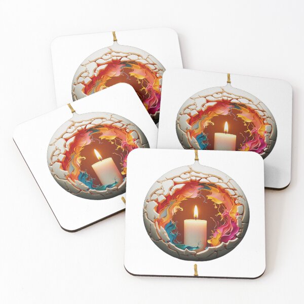 Item preview, Fiery Candle of Life -  A Burst of Color and Light designed and sold by Rocky Mountain Artistry.