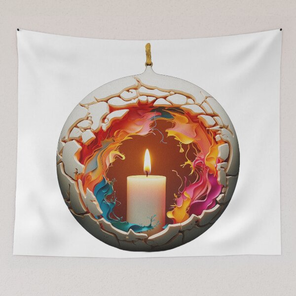 Item preview, Fiery Candle of Life -  A Burst of Color and Light designed and sold by Rocky Mountain Artistry.