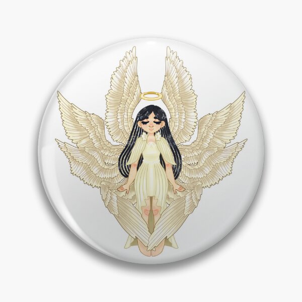 Item preview, Pale Angel With Long Braids Black Hair designed and sold by Rychipuff.