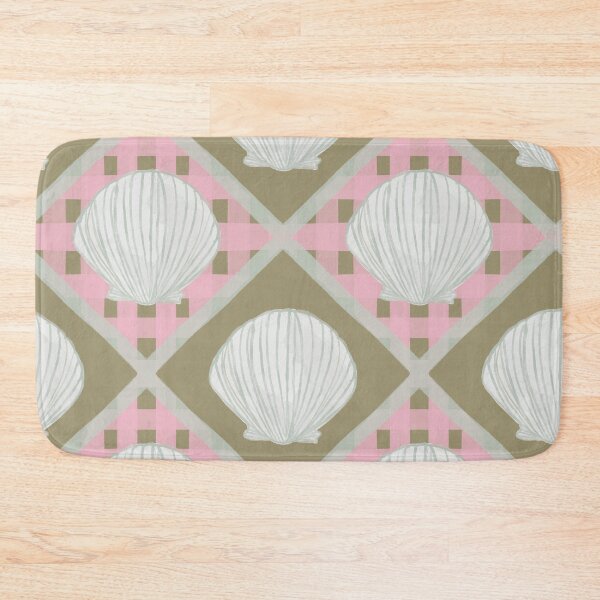 Item preview, Sea shell clam  Pink and White Geometric Stripe Pattern – Modern Statement by Jemma Jamie SKidmore  designed and sold by Jemma Jamie Skidmore.