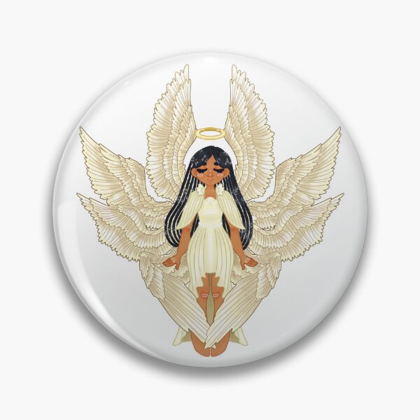 Aperçu de l'œuvre Tan Angel With Long Braids Black Hair créée et vendue par Rychipuff.