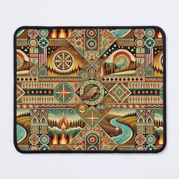 Item preview, Peoria Tribe: A Seamless Pattern of Land and Sky designed and sold by Meta2Physical.