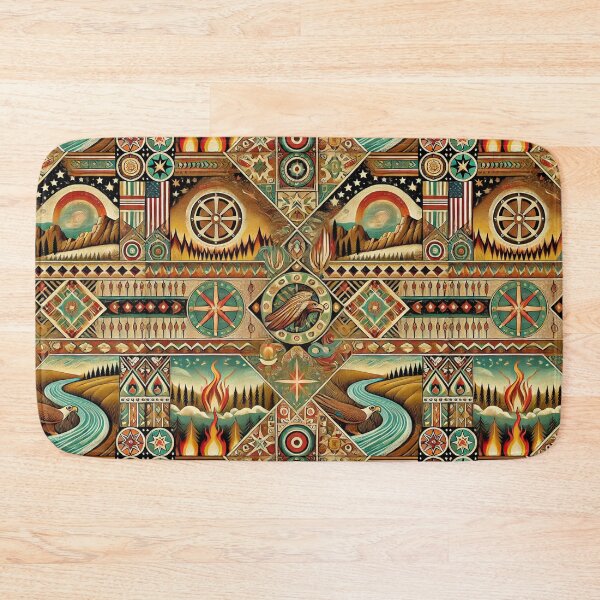 Item preview, Peoria Tribe: A Seamless Pattern of Land and Sky designed and sold by Meta2Physical.