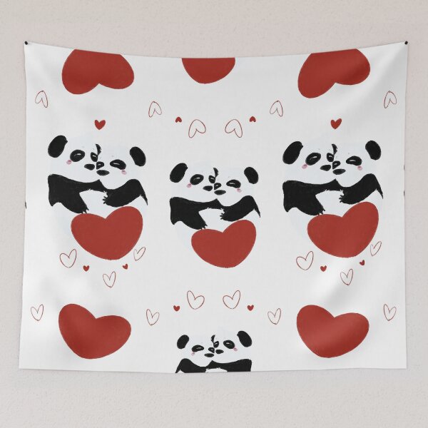 Item preview, Valentine's Day "Be my Panda-tine" pattern designed and sold by KiKi Koy.