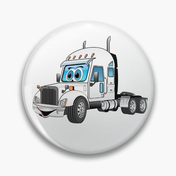 Item preview, White Semi Cab Cartoon designed and sold by Scott Hayes.