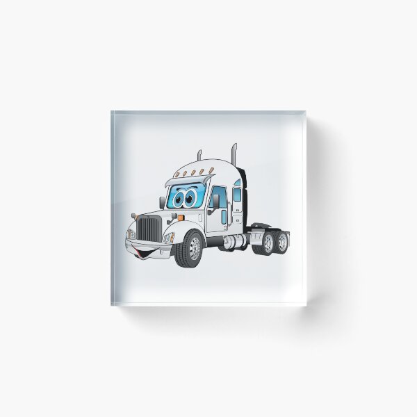 Item preview, White Semi Cab Cartoon designed and sold by Scott Hayes.