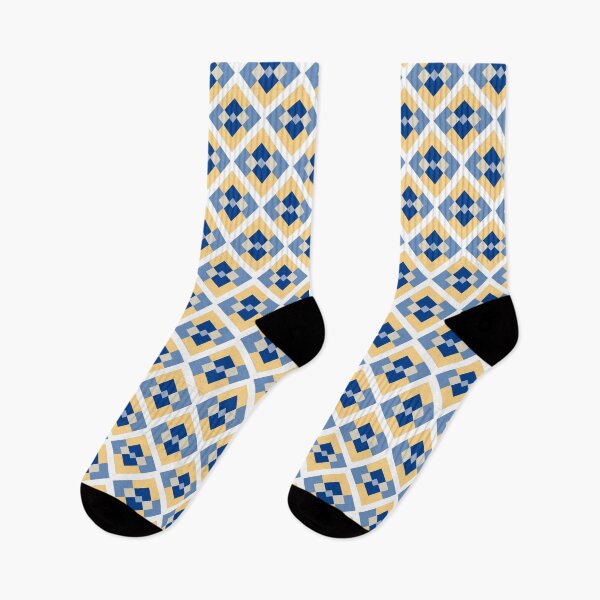 Item preview, Country Summer Yellow and Blue Harlequin Pattern designed and sold by amgraphics.