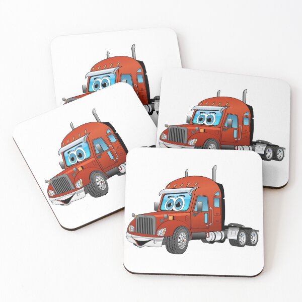 Item preview, Semi Truck Cab Red Cartoon designed and sold by Scott Hayes.