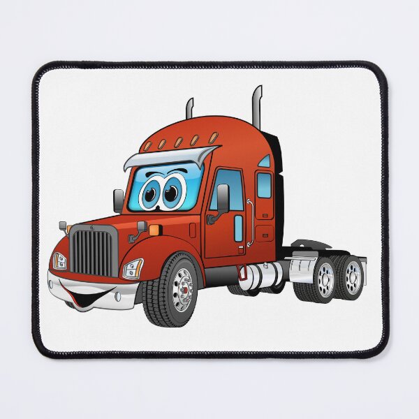 Item preview, Semi Truck Cab Red Cartoon designed and sold by Scott Hayes.
