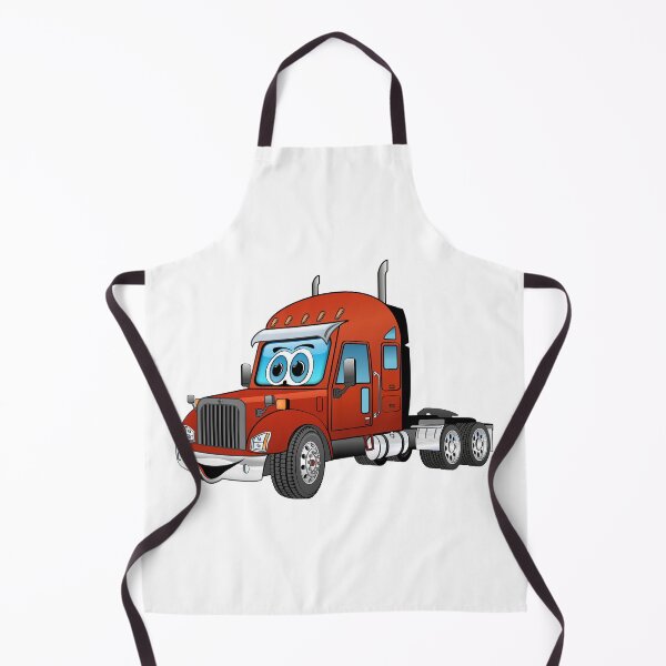 Item preview, Semi Truck Cab Red Cartoon designed and sold by Scott Hayes.