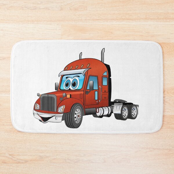 Item preview, Semi Truck Cab Red Cartoon designed and sold by Scott Hayes.