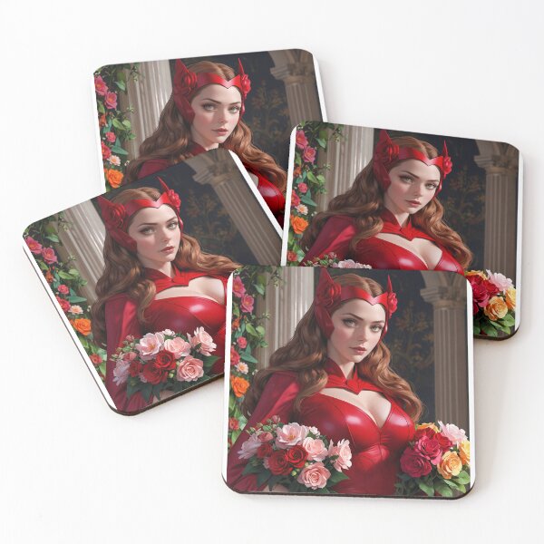 Item preview, Scarlet Witch in a Garden of Enchanted Blooms designed and sold by NEKKI Originals.