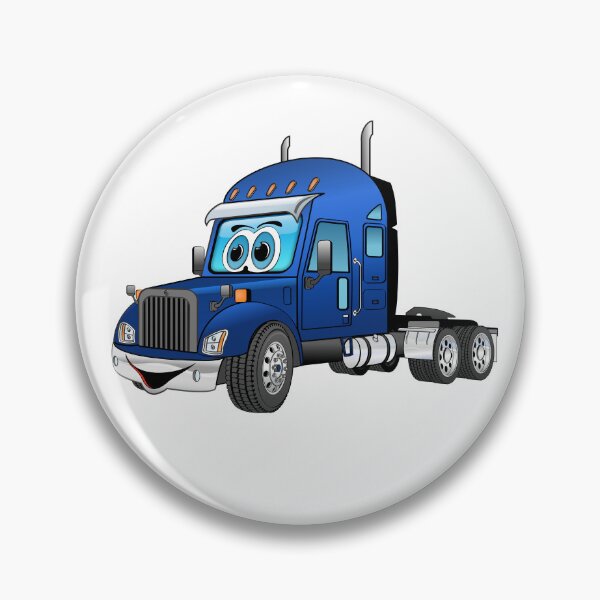 Item preview, Semi Truck Cab Blue Cartoon designed and sold by Scott Hayes.