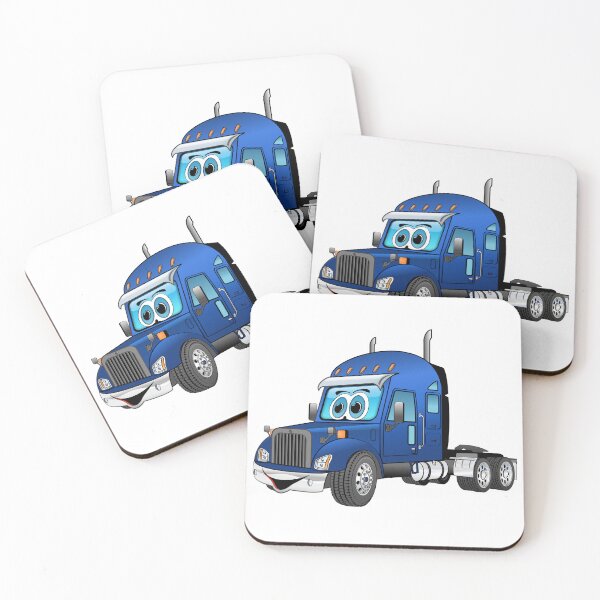Item preview, Semi Truck Cab Blue Cartoon designed and sold by Scott Hayes.
