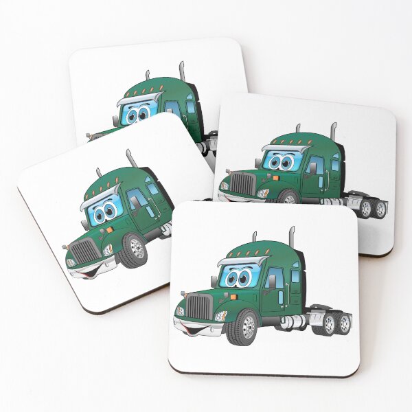 Item preview, Semi Truck Cab Green Cartoon designed and sold by Scott Hayes.