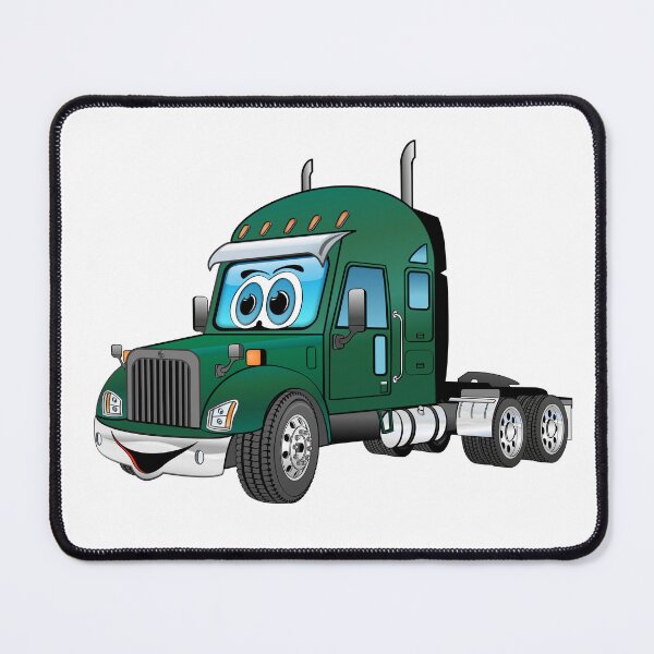 Item preview, Semi Truck Cab Green Cartoon designed and sold by Scott Hayes.