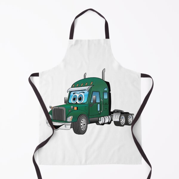 Item preview, Semi Truck Cab Green Cartoon designed and sold by Scott Hayes.