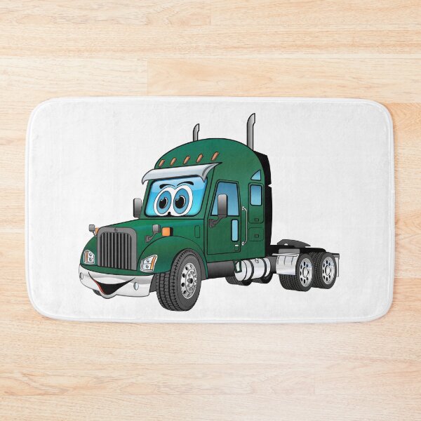 Item preview, Semi Truck Cab Green Cartoon designed and sold by Scott Hayes.
