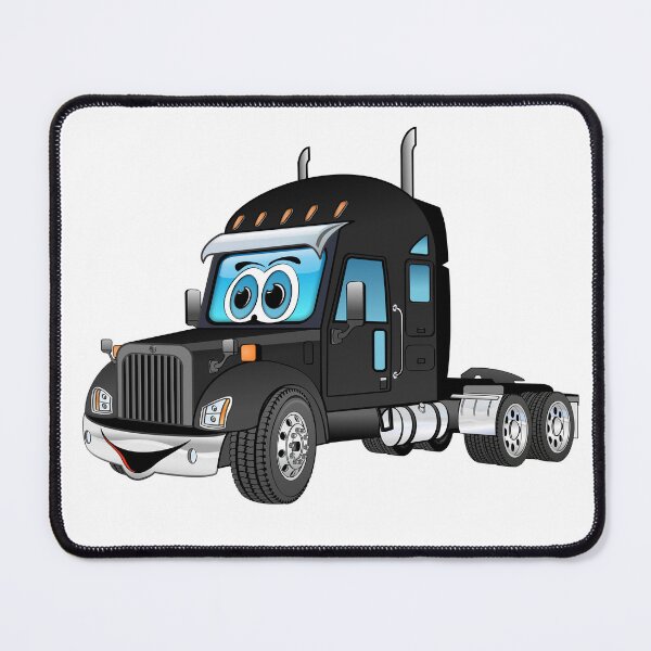 Item preview, Semi Truck Cab Black Cartoon designed and sold by Scott Hayes.