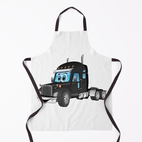 Item preview, Semi Truck Cab Black Cartoon designed and sold by Scott Hayes.