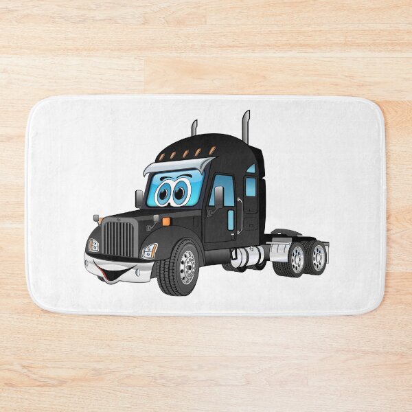 Item preview, Semi Truck Cab Black Cartoon designed and sold by Scott Hayes.