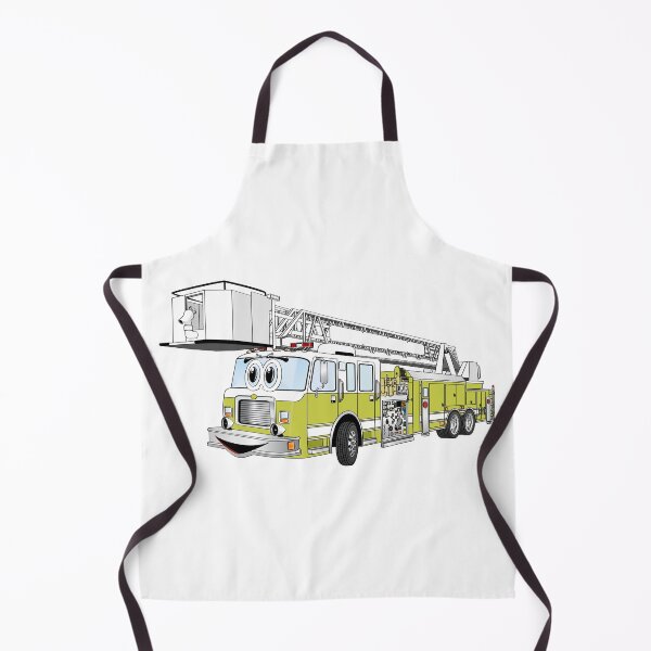Item preview, Snorkel Ladder Fire Truck Lime Green Cartoon designed and sold by Scott Hayes.