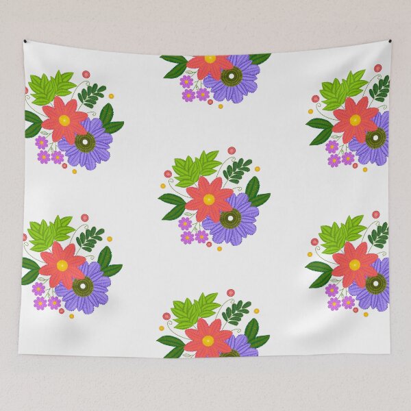 Item preview, Flower embroidery designed and sold by hdesignEG.