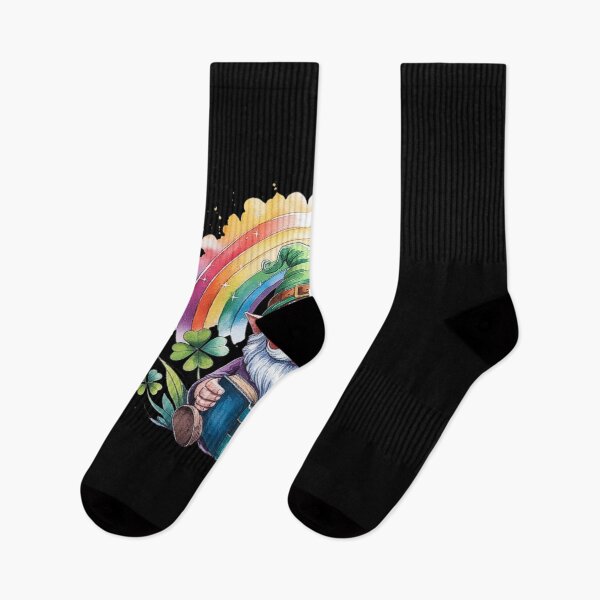 Item preview, Whimsical Leprechaun with Rainbow and Clover Illustration designed and sold by love3617.
