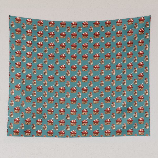 Item preview, Squirrel and his mushroom house pattern designed and sold by Topmel.