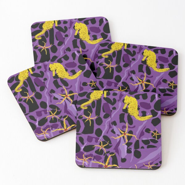 Item preview, Seahorses and Brittle Stars on Purple Fan designed and sold by mm954ftl.