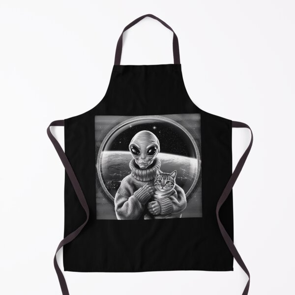 Item preview, Alien and Cat Duo in Space: Sci-Fi Adventure Art designed and sold by love3617.