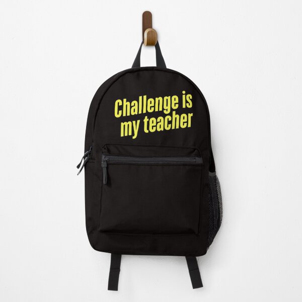 Item preview, Challenge is my teacher -yellow print on black designed and sold by Andykinoz.