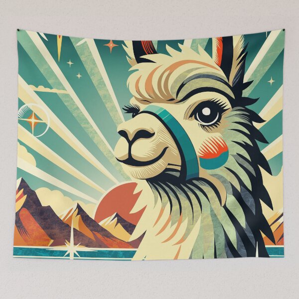 Item preview, Art Deco Majestic Llama designed and sold by Ghost on Toast.