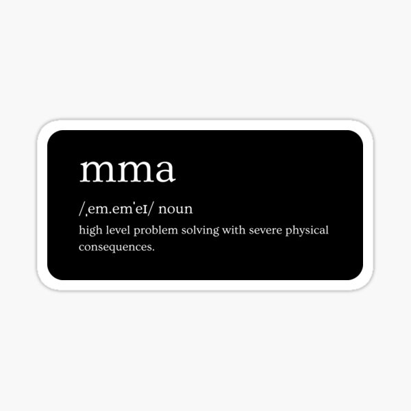 Item preview, MMA Word Definition Minimalist designed and sold by LudusRoom.