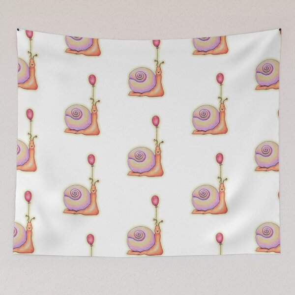 Item preview, Sweet Smiling Snail with Red Balloon and High High Hopes designed and sold by Vicki Noble Art.