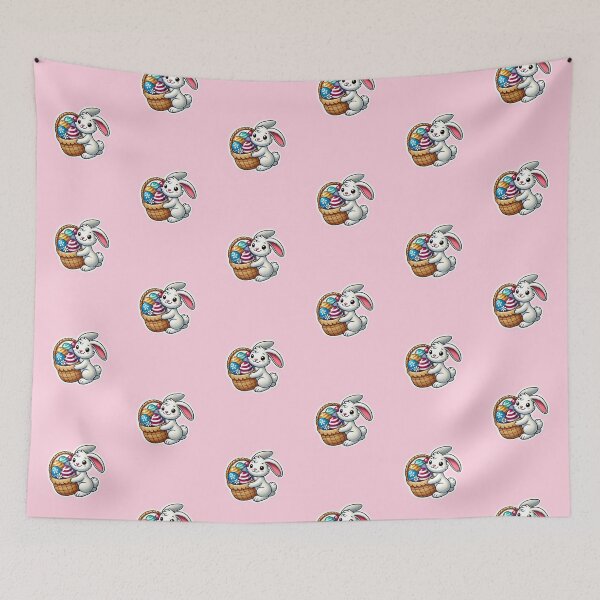 Item preview, Easter Bunny with Basket of Eggs designed and sold by LewpyG.