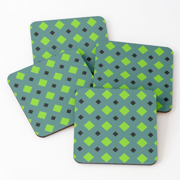 Item preview, Black and neon green diamond pattern designed and sold by Topmel.