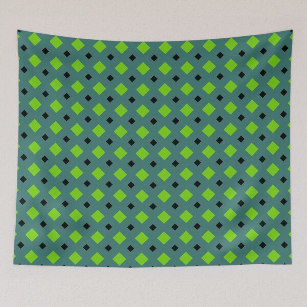 Item preview, Black and neon green diamond pattern designed and sold by Topmel.