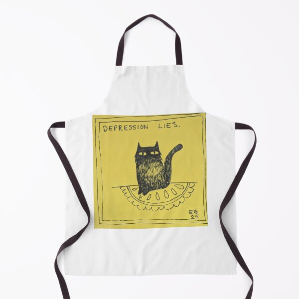 Item preview, Depression lies cat drawing designed and sold by Emilyslibrary.