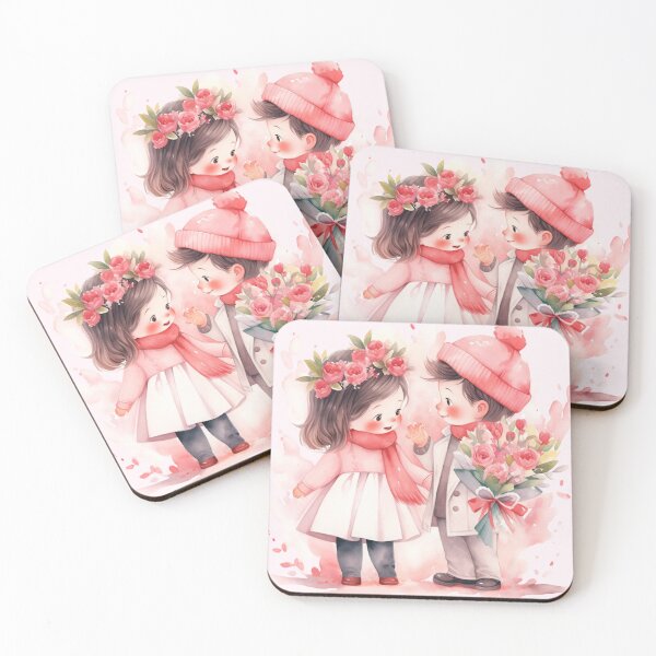 Item preview, Boy and Girl Happy Valentine's Day designed and sold by GinngerB.