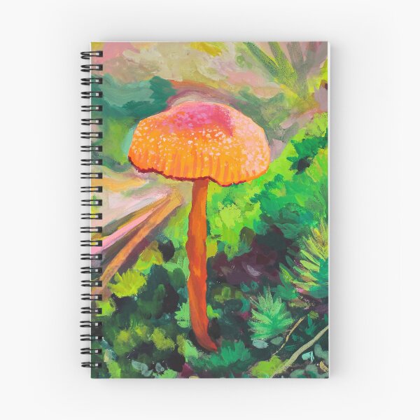 Item preview, Orange Mushroom Gouache Painting designed and sold by artbysarahd.