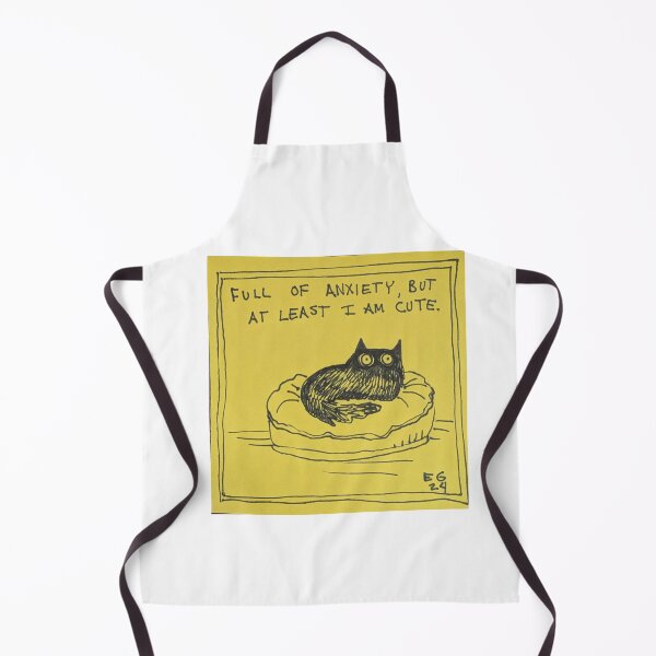 Item preview, Anxiety cat cartoon art designed and sold by Emilyslibrary.