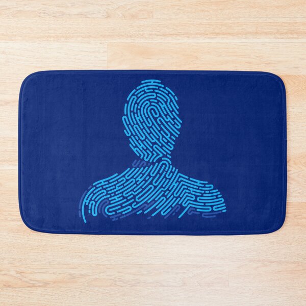 Item preview, biometrics digital forensics man head shape fingerprint pattern designed and sold by NiamLab.