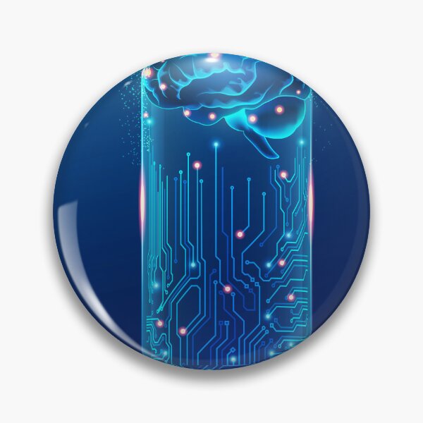 Item preview, neuroscience medical technology brain pill electronic pattern designed and sold by NiamLab.